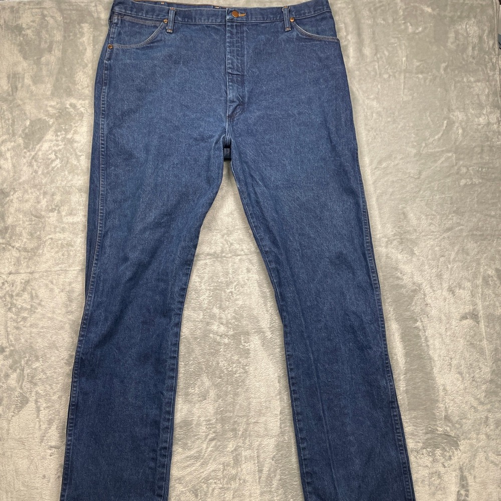 Wrangler Jeans Mens 42x36 Blue 13MWZ Cowboy Cut Straight Leg Denim Made in USA